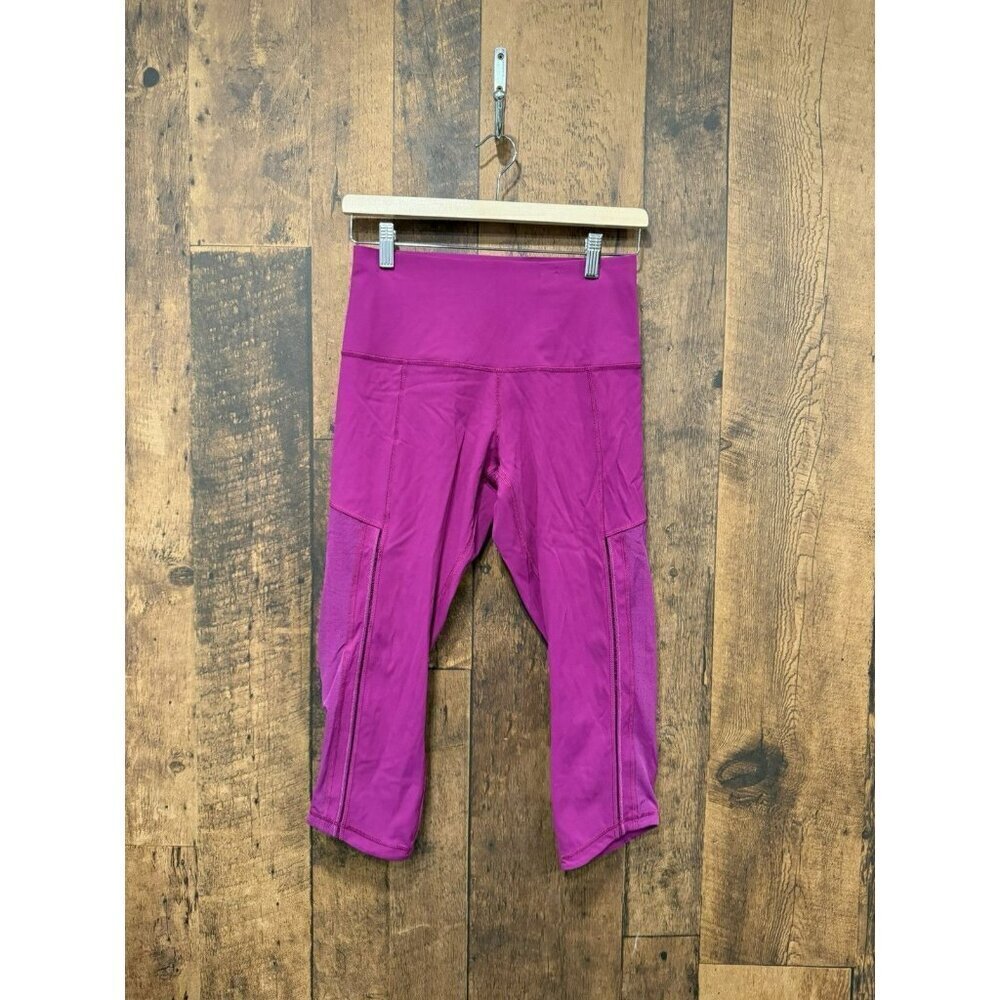 Lululemon Magenta Crops Size 8